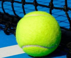 tennis ball on court